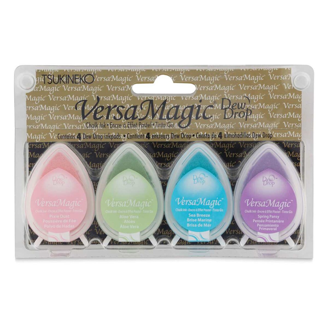 Tsukineko VersaMagic Dew Drop Ink Pads - Set of 4, Pretty Pastels